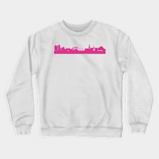 Amsterdam skyline pink Crewneck Sweatshirt